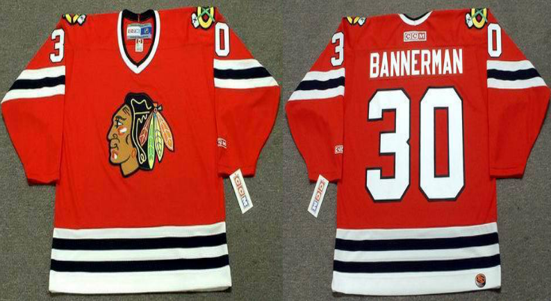 2019 Men Chicago Blackhawks #30 Bannerman red CCM NHL jerseys->chicago blackhawks->NHL Jersey